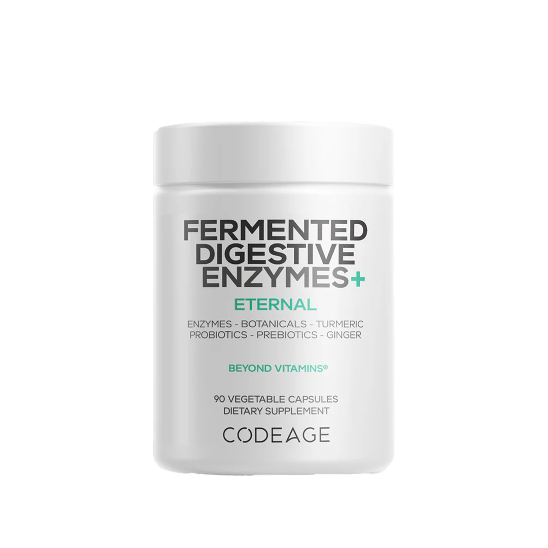 FERMENTED DIGESTIVE ENZYMES +, Size: 90 Vegetable Capsules