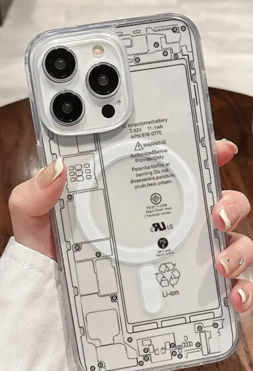Transparent Phone Diagram Silicon iPhone Case