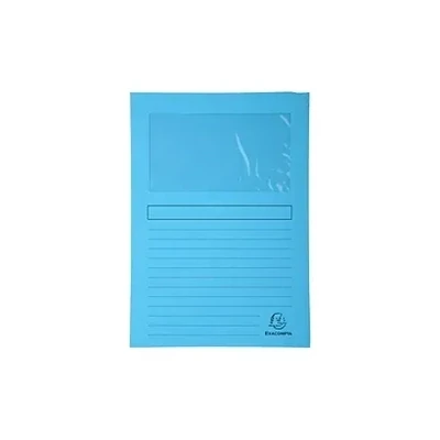Exacompta Forever® Cartellina con finestra, Cartoncino riciclato, A4, Capacità 80 fogli, Azzurro (confezione 25 pezzi)