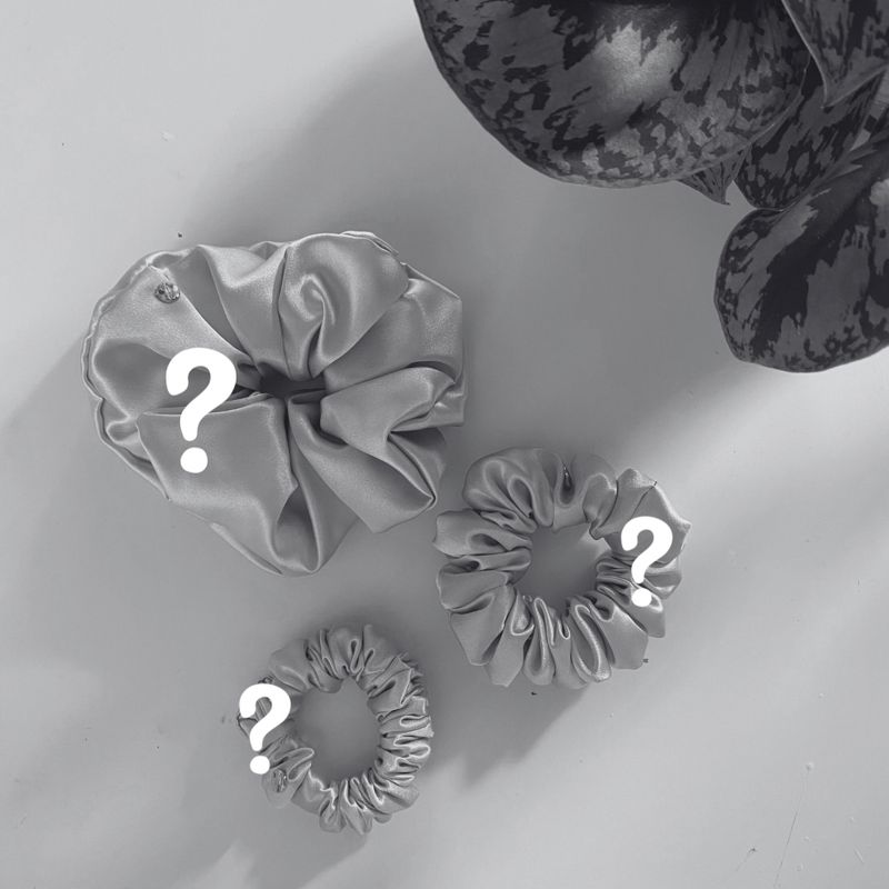 Überraschungspackung Seide Scrunchies - TINY + MINI + MAXI