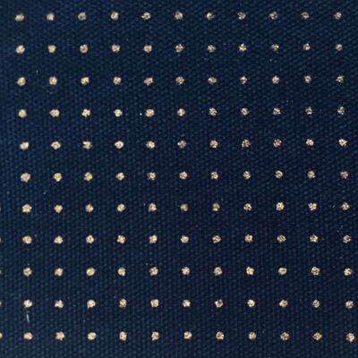 Stencilled Sashiko Fabric - Dot Grid Navy