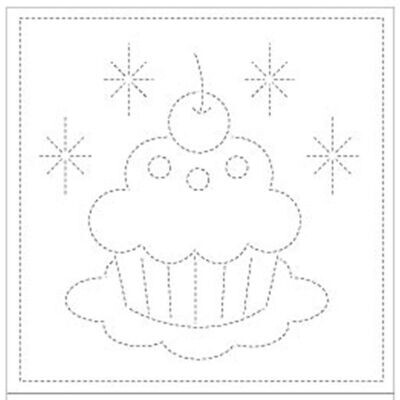 Sashiko Sampler - Cupcake - White