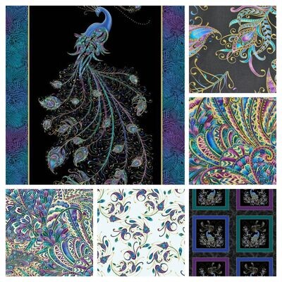Peacock Flourish Fabric Bundle