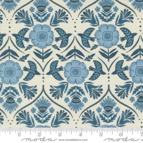 Folk Lore Flight of Fancy Damask - Eggshell