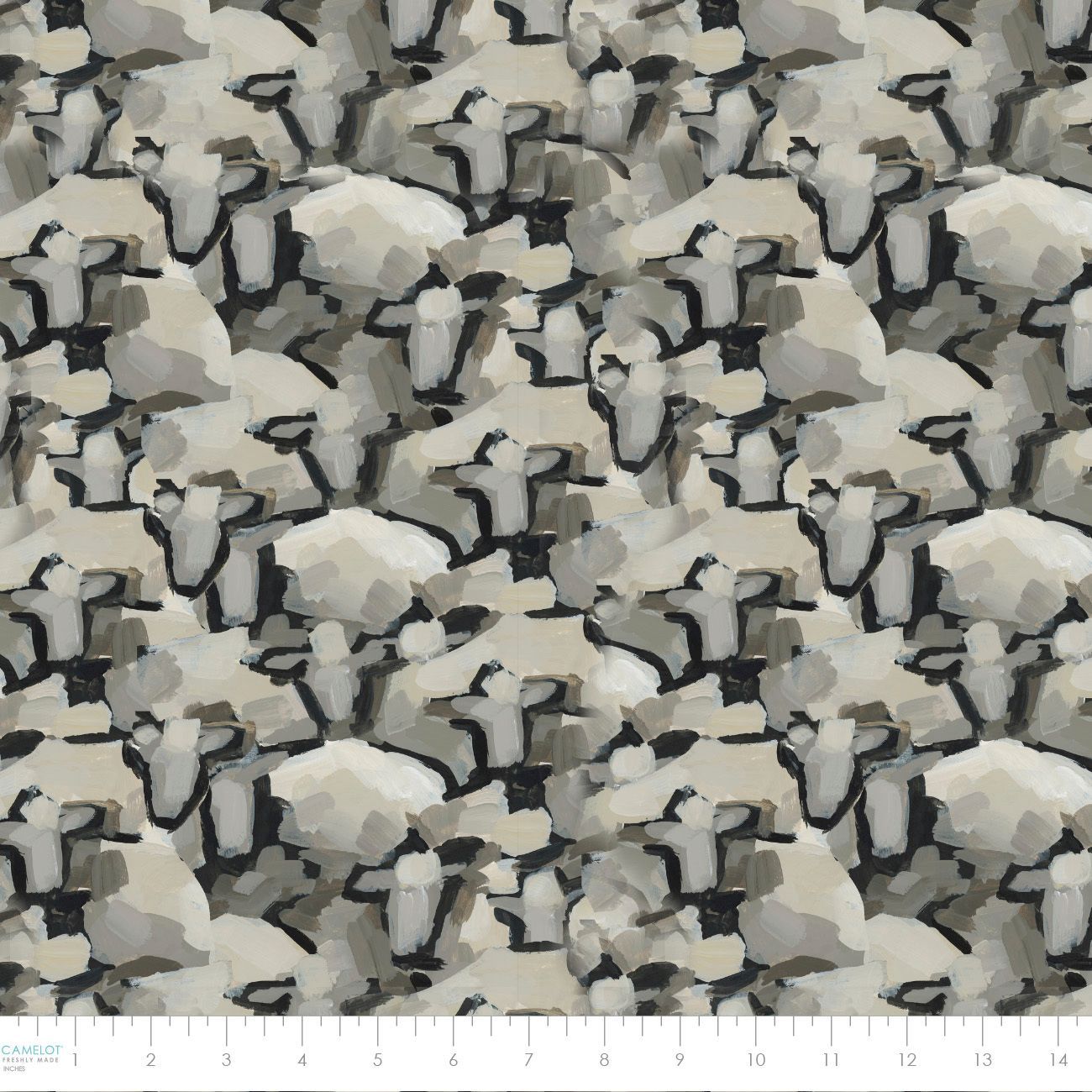 Over the Moor - Abstract Sheep Grey