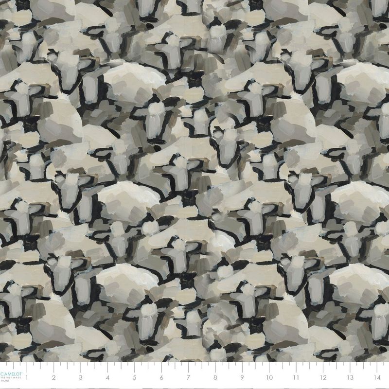 Over the Moor - Abstract Sheep Grey