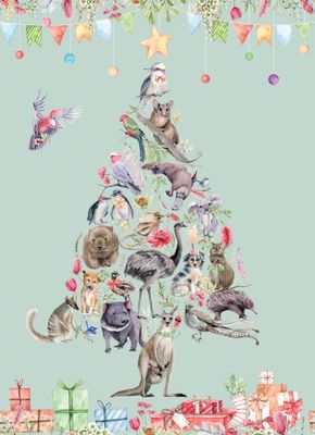 Bush Christmas Tree Panel