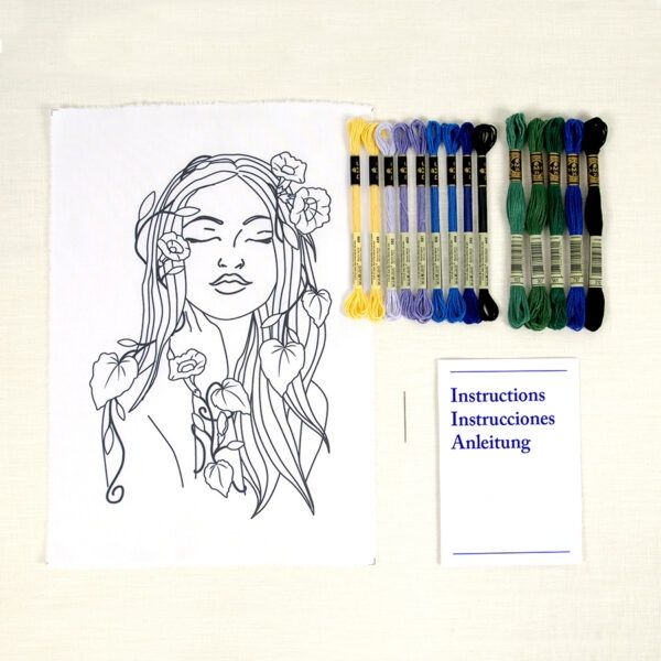 DMC Designer Embroidery Kit - Portrait with Bellbind