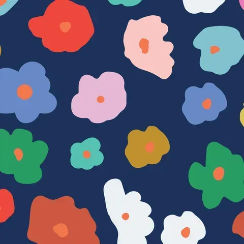 Summer Abroad Poplin - English Garden Meadow