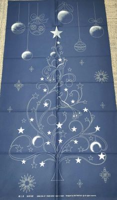 Sashiko panel - Christmas Tree Sashiko panel - Christmas Tree