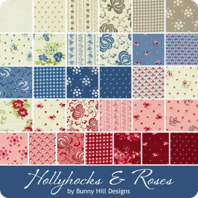 Hollyhocks and Roses
