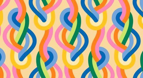 Groove - Knotted Geometric Rainbow Stripe