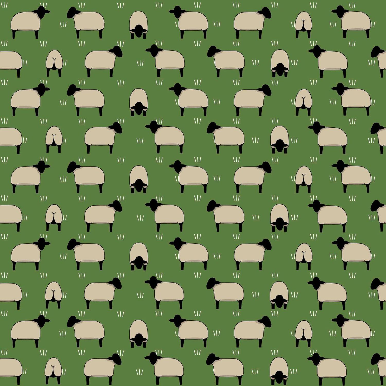 Red Tractor - Black Sheep on Green