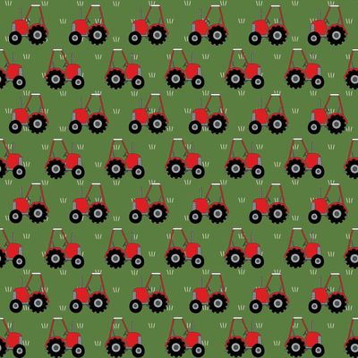 Red Tractor - Red Tractors on Green Red Tractor - Red Tractors on Green