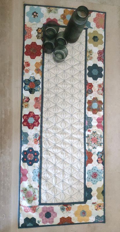 Sarah's Garden Sashiko Table Runner