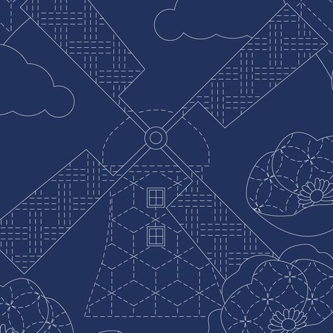 Little Scenes Sashiko Panel