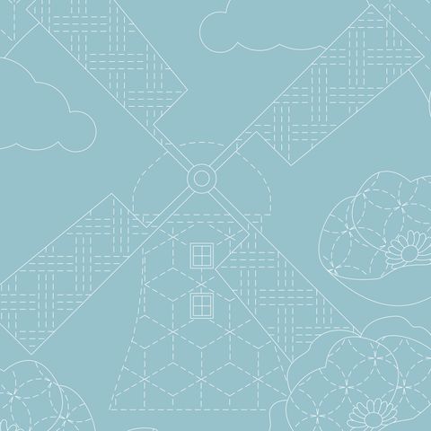 Little Scenes Sashiko Panel