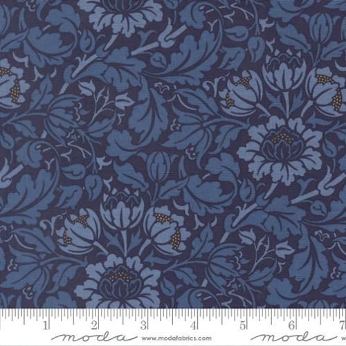 Morris Muse - Flowering Scrolls Floral - Twilight Morris Muse - Flowering Scrolls Floral - Twilight