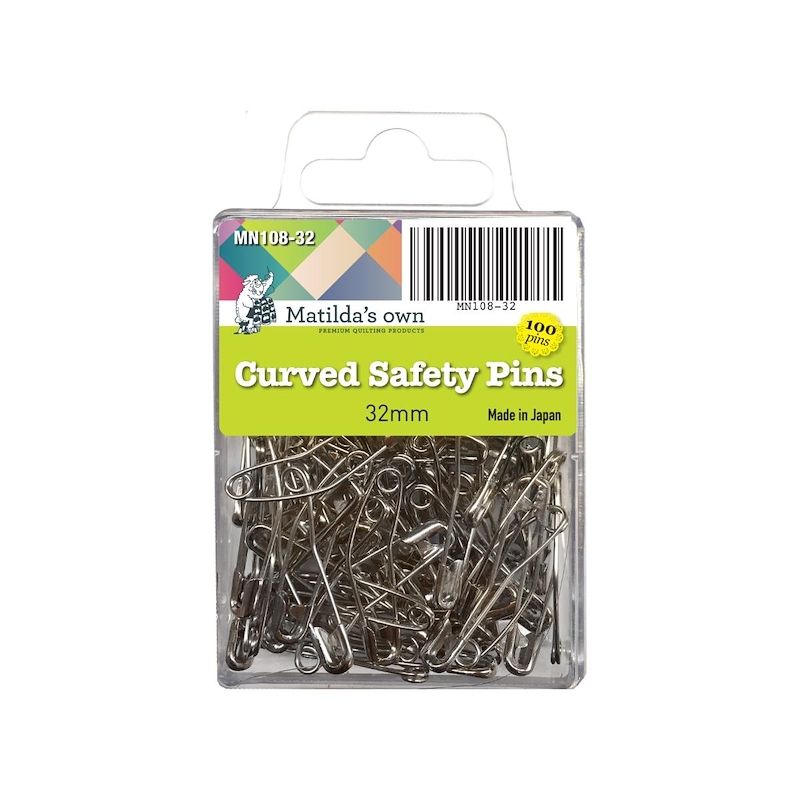Curved Safety Pins 32mm