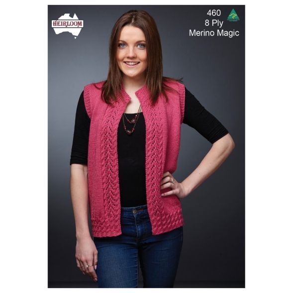 Cable and Lace Vest