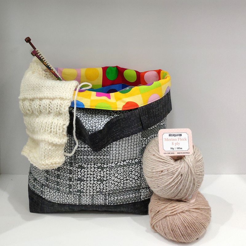 Knitting Tote Bag