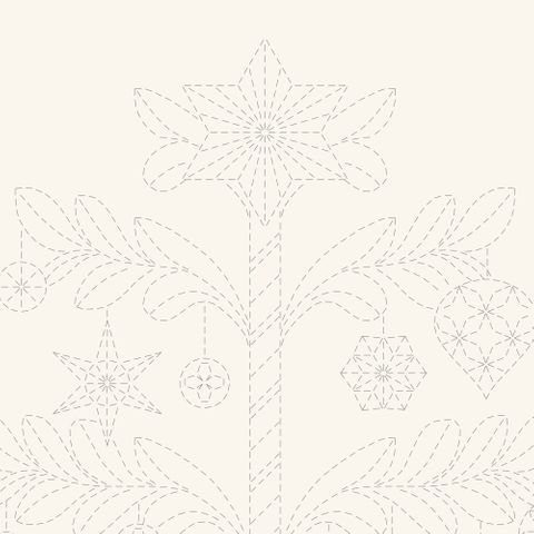 Sashiko Christmas Tree Panel