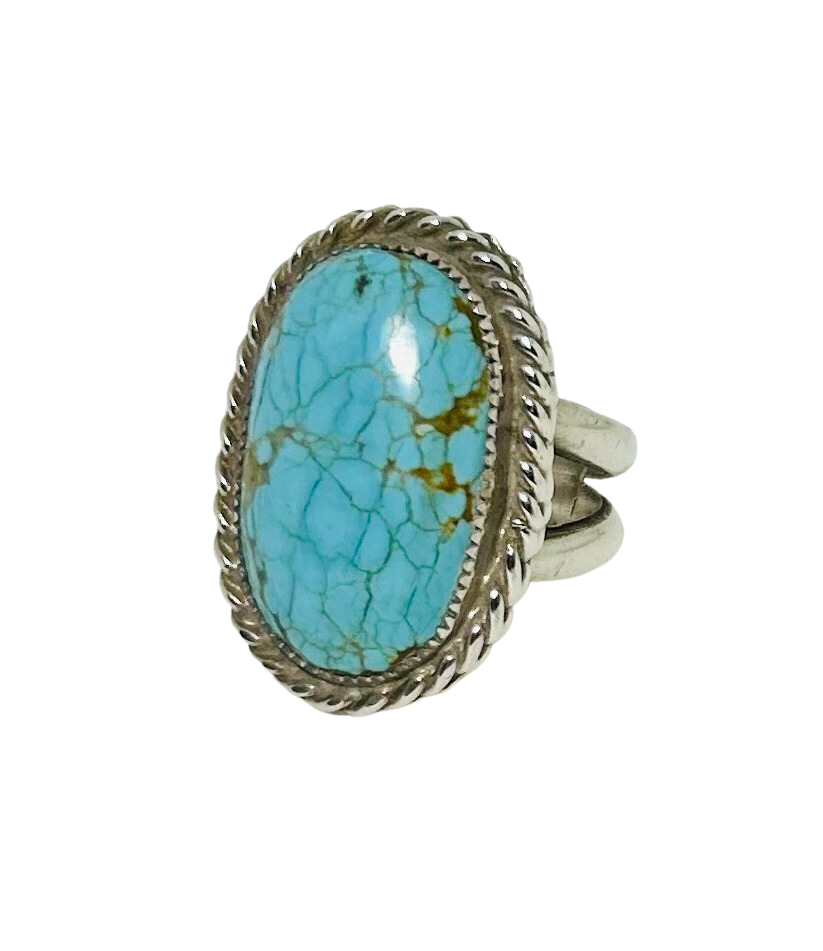 Sterling Silver Water Web Turquoise size 12.5