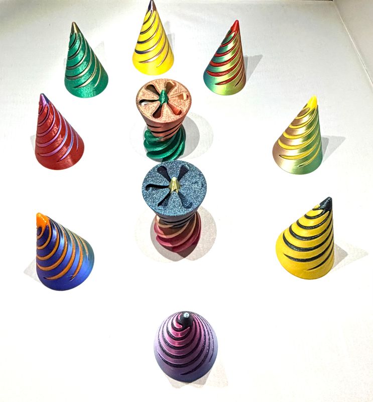 3D Twisted Spiral  Cone