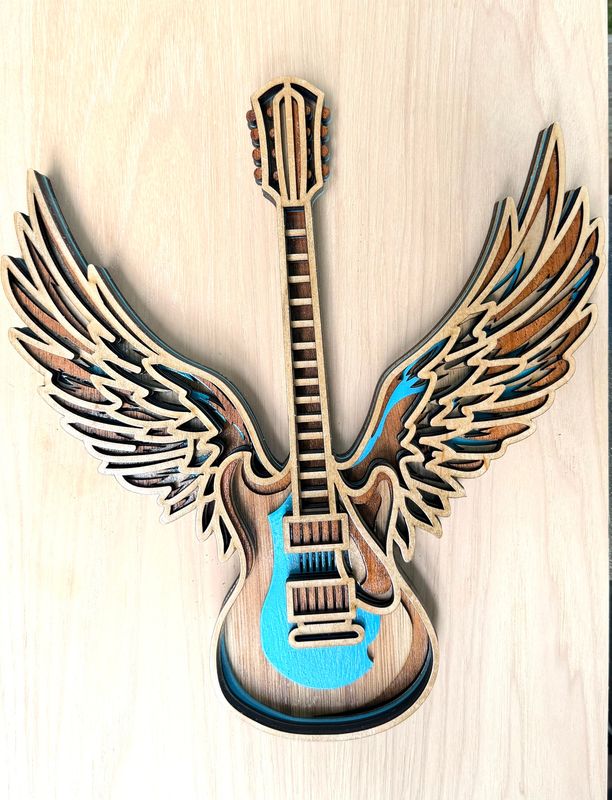 Laser Layered Wooden Guitar