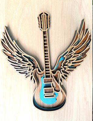 Laser Layered Wooden Guitar