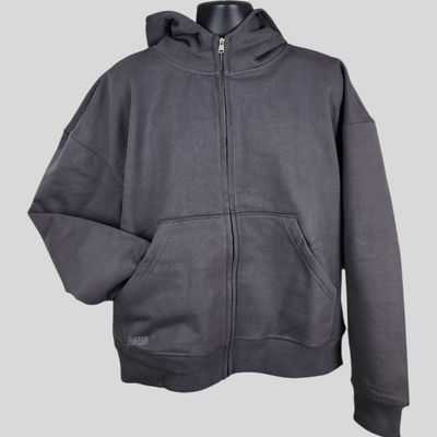 Ethan Elijah Heavyweight Box-Cut Zip Sweat - Limited Release Dark gray pictured. Also available in black & beige.