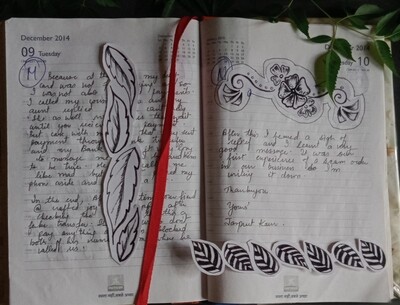 Handmade floral stickers