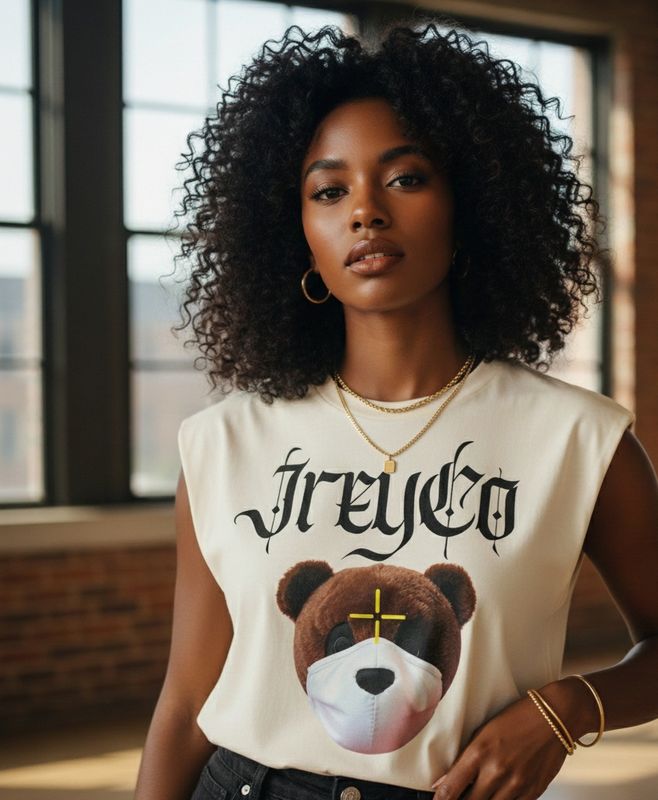 Jreyco Bear 'cut off' womens T-Shirt