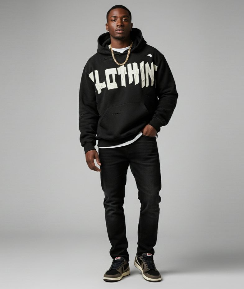 Jreyco Clothing Tape Destroyed Hoodie