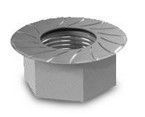K2 - Dado con calettatura di sicurezza M10 - DIN6923 - Inox (100 pezzi)