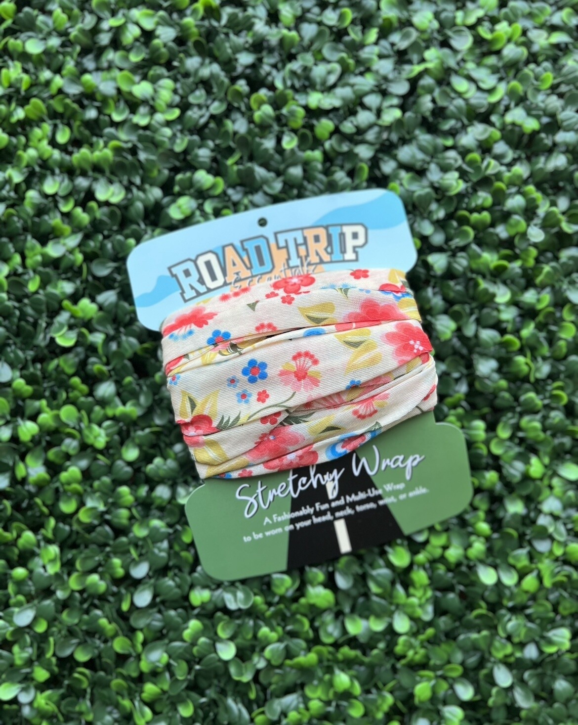 Ivory Floral Stretchy Wrap
