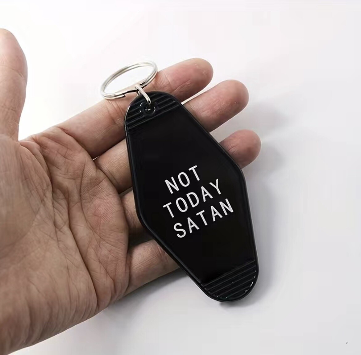 Plastic Keychains, Phrase: Not Today Satan