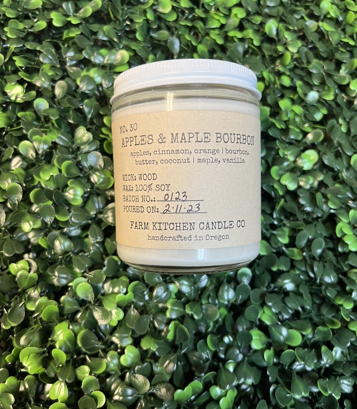 Fall Soy Candle, Scent: Apples &amp; Maple Bourbon