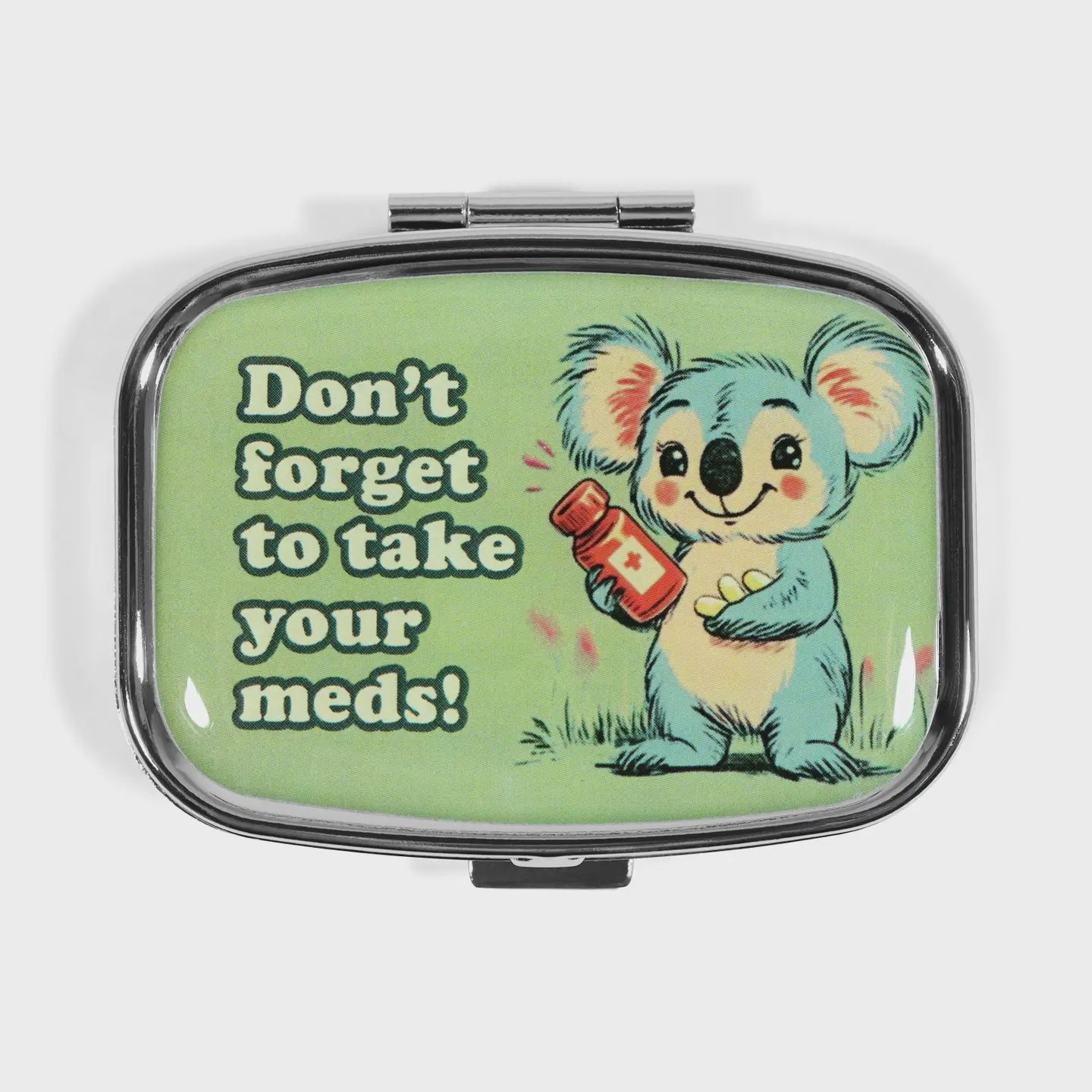 Metal Pill Box, Phrase: Koala
