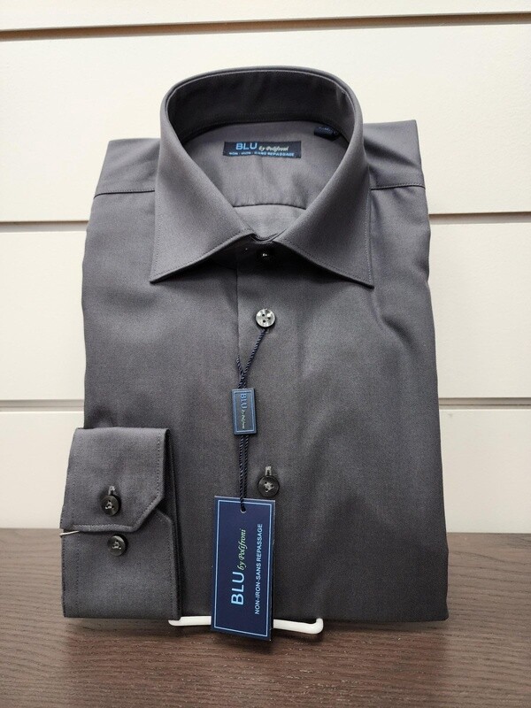 Blu Dress Shirt - Charcoal 34