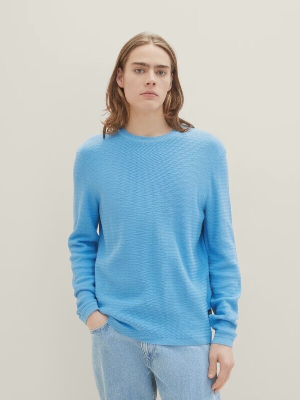 Tom Tailor Knit Pullover - Light Blue