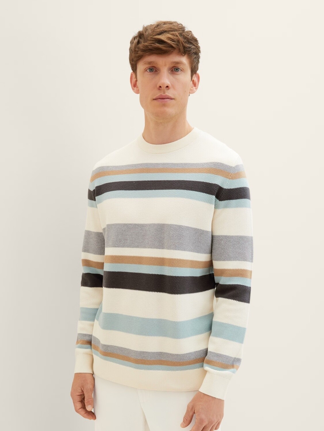 Tom Tailor Sweater - Mint stripe