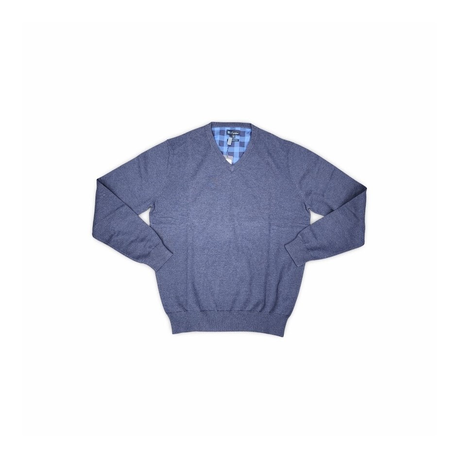 Blu Sweater - Navy V-Neck