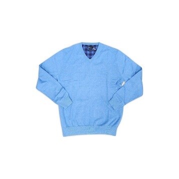 Blu Sweater - Powder Blue V-Neck