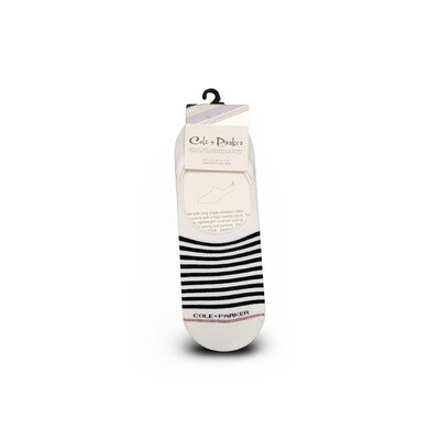 Cole & Parker No Show Sock - White