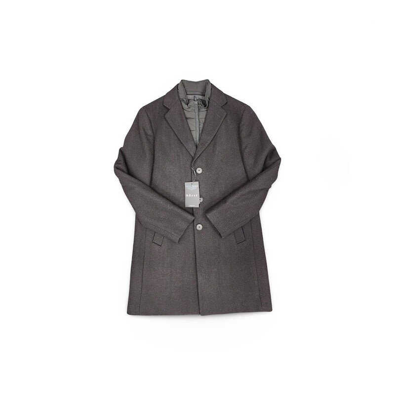 Horst Overcoat - Black/Burg