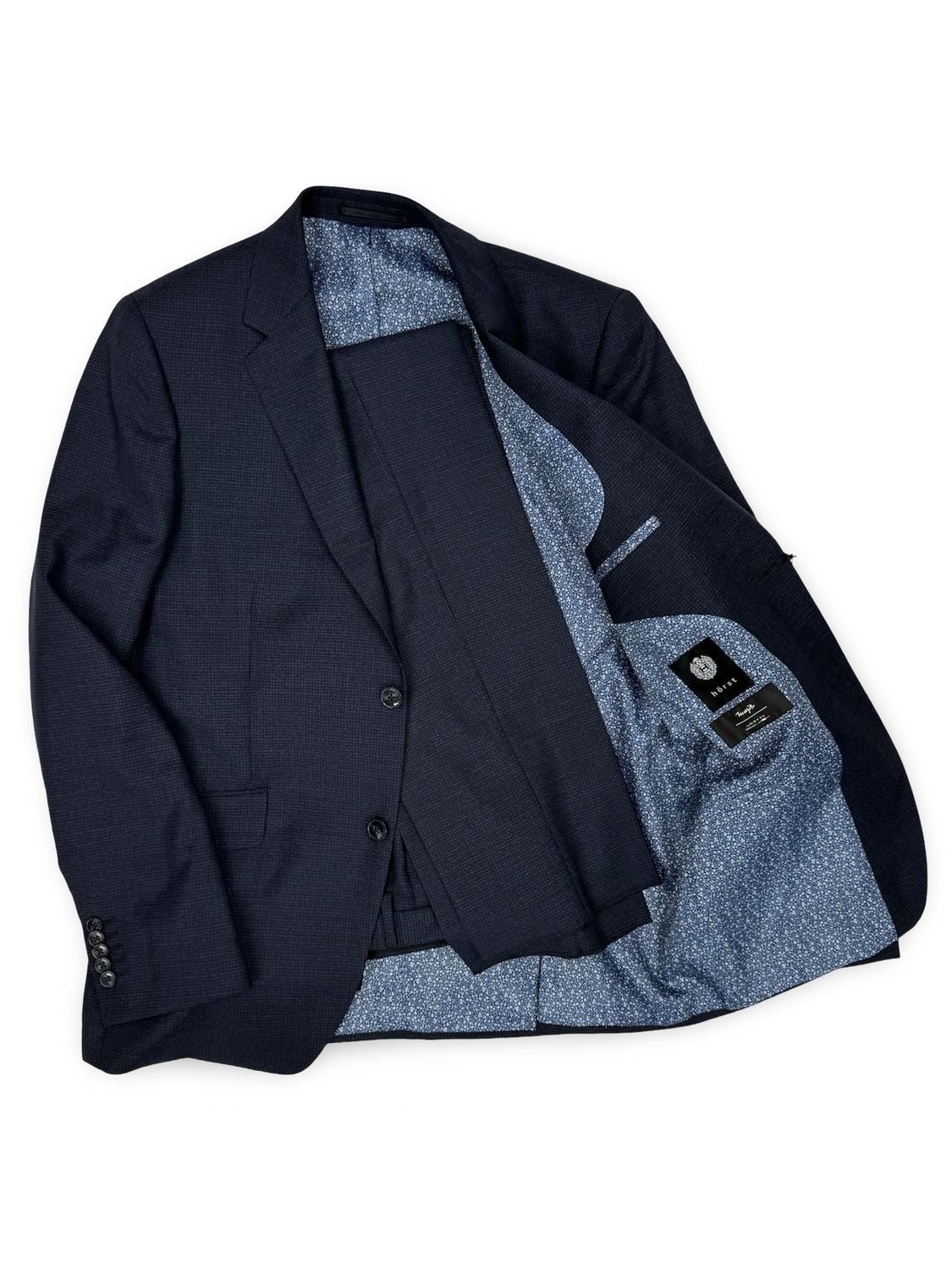 Marzotto Suit - Blue Textured