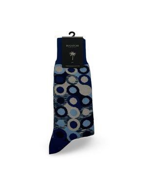 Bugatchi Socks - Blue Circle