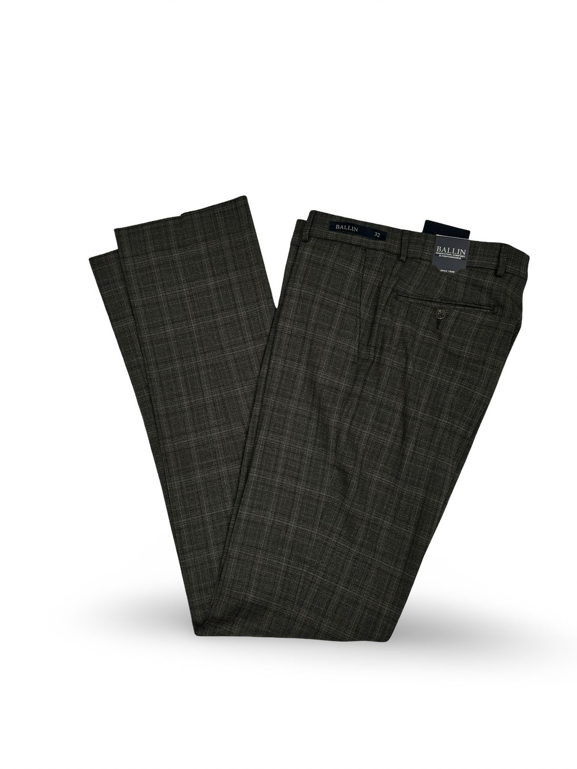 Ballin Dress Pant - Brown Grey Plaid