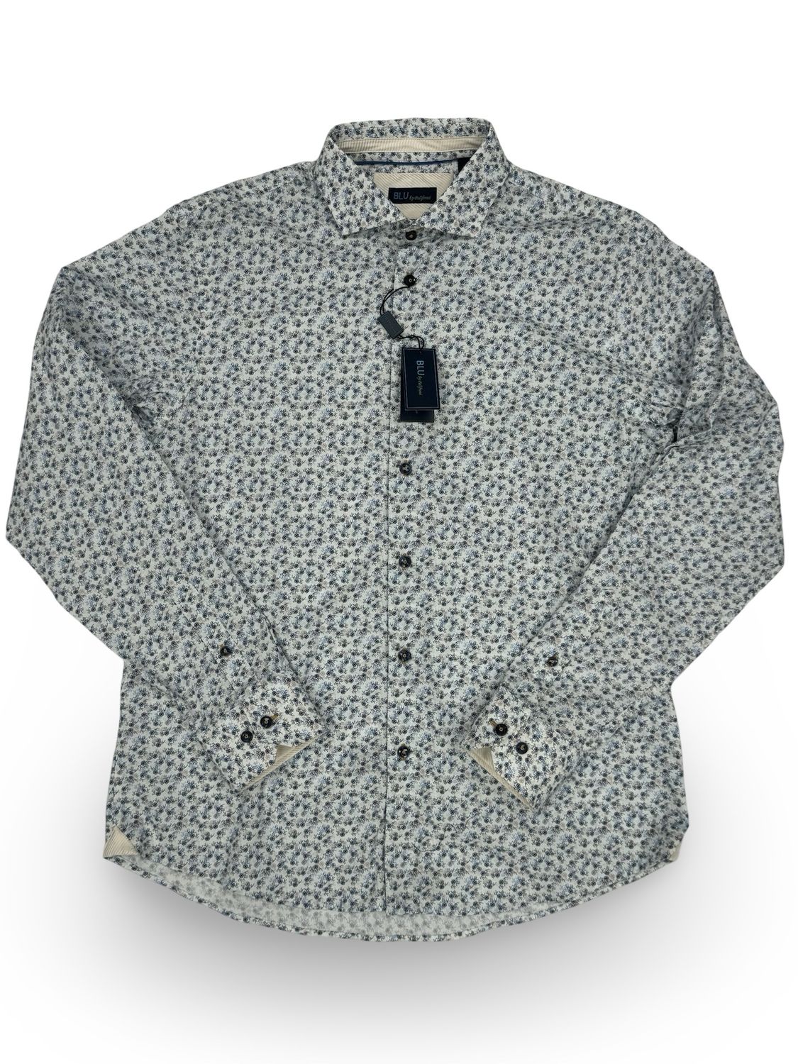 Blu Shirt - White Floral